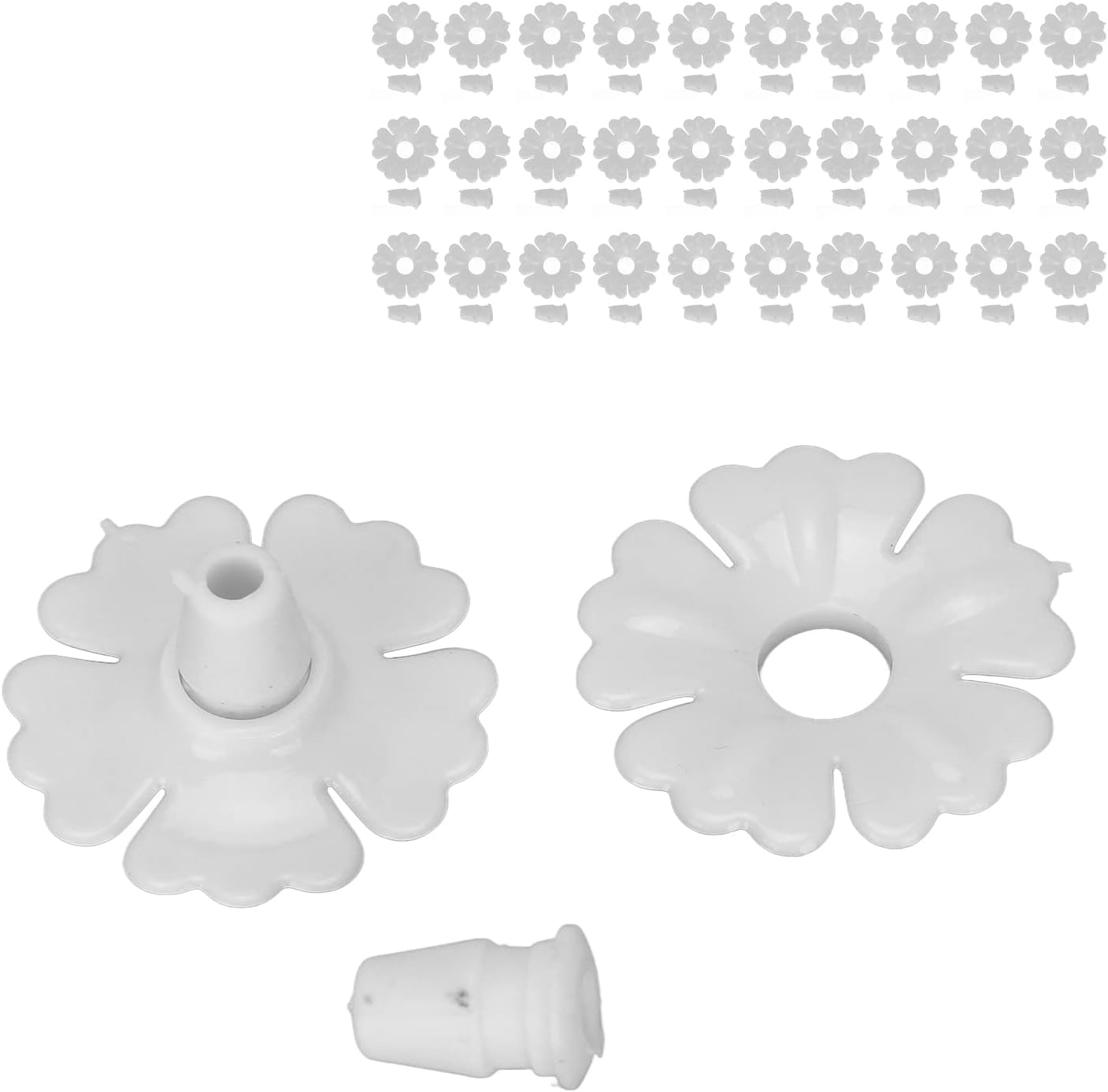 30 Set Hummingbird Feeders Replacement Flowers, Greener Hummingbird Feeder Replacement Parts with Stable Structure Durable Materia for Outdoors (2#)