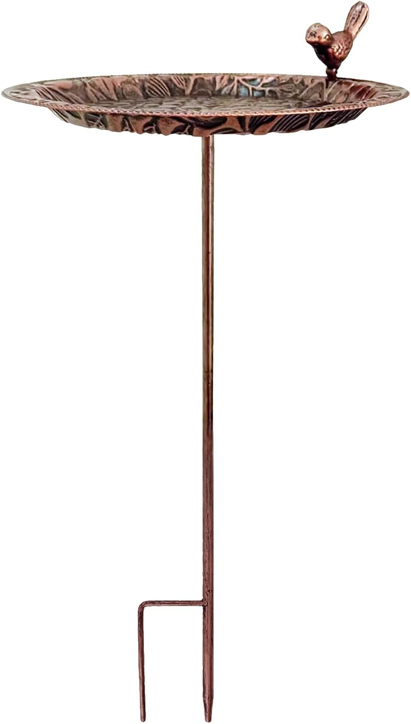 Elegant Outdoor Garden Bird Feeder With Rust Resistant Iron Design Winterproof Watering Station Suitable For Wild Birds Outdoor Bird Bath For Garden