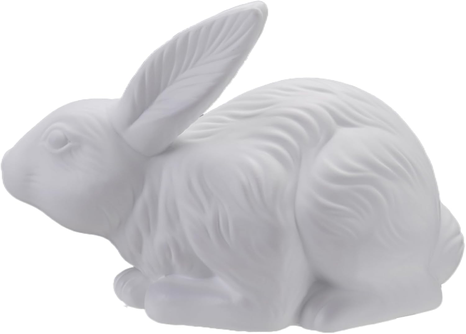 Creative Co-Op Stoneware Rabbit Shaped Lamp with Inline Switch, Bisque