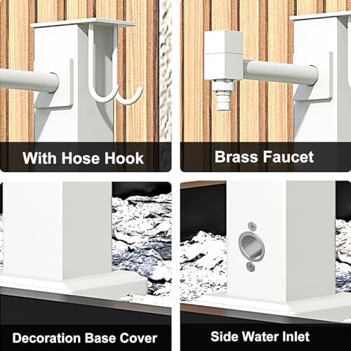 Durable Freestanding Outdoor Faucet Stand - Easy Access Water Column Spigot for Garden Irrigation, Perfect for Lawn Care & Landscaping, Heavy-Duty Design for Stability