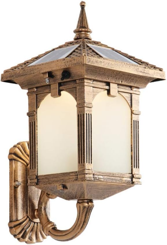 Fashion Aluminum Solar Wall Light Outdoor Waterproof Fireproof and Anti-corrosion Wall Lamp Garden Courtyard Lighting Corridor Aisle Garage Wall Sconce E27 Home Decoration Wall Lantern Indoor an