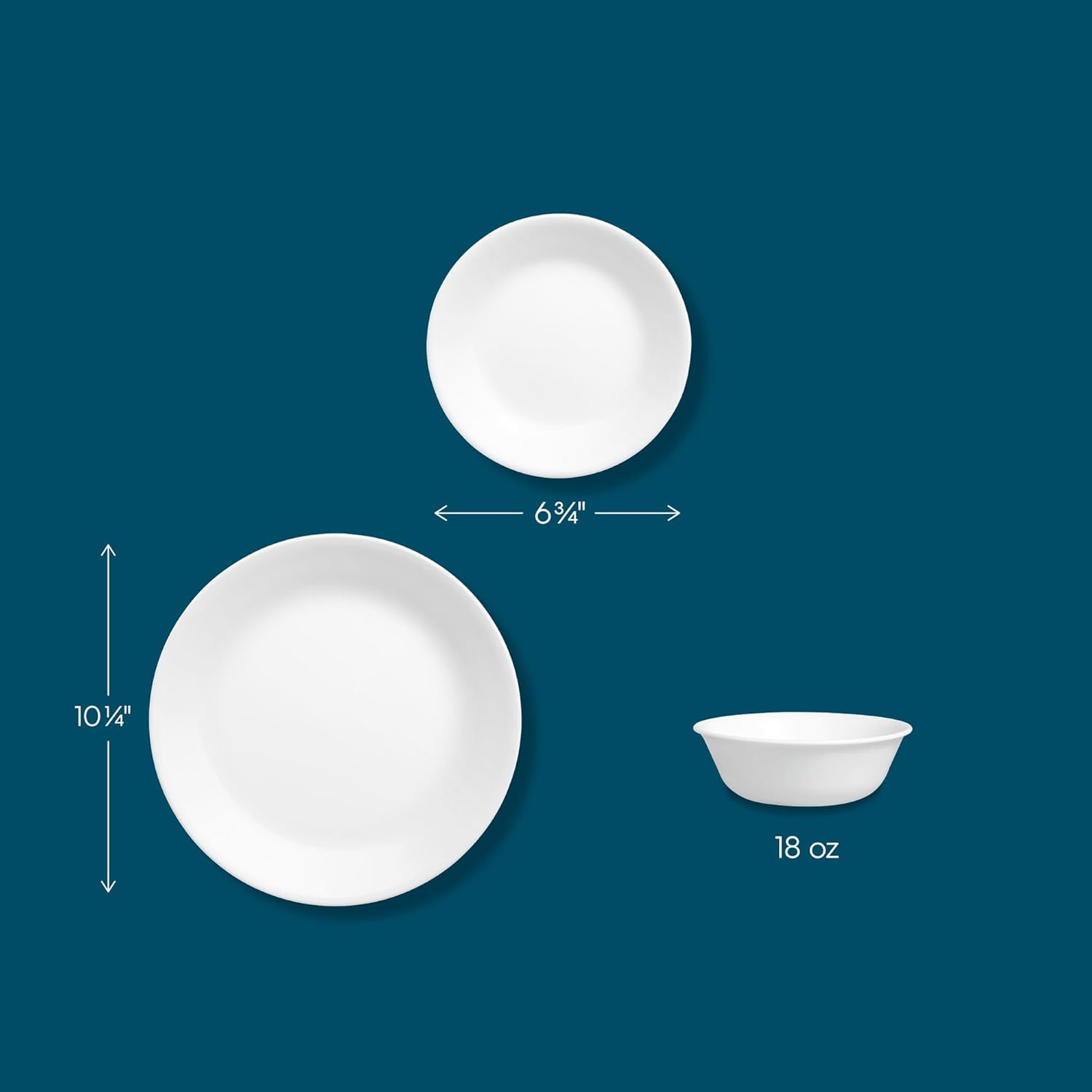 Corelle Vitrelle 18-Piece Service for 6 Dinnerware Set Triple Layer Gl