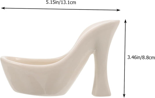 Milisten High Heel Shaped Ceramic Flower Pot for Succulents Indoor Pla