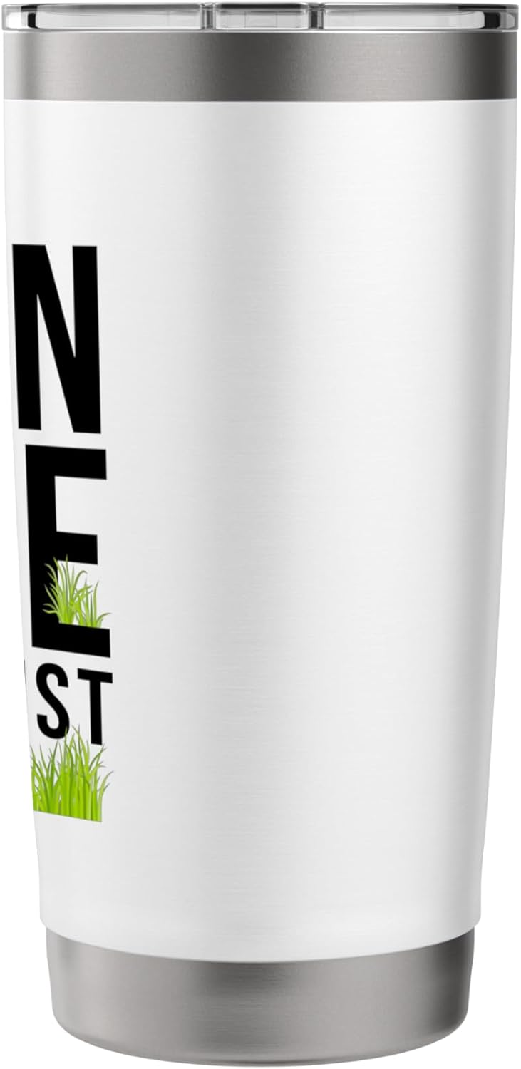 Lawn Care Specialist Funny Gardener Lawn Mower Lovers Outfit Stainless Steel Insulated Tumbler