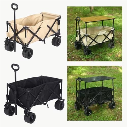 Portable Camping Cart,Outdoor Beach Camping Trolley Cart with Foldable