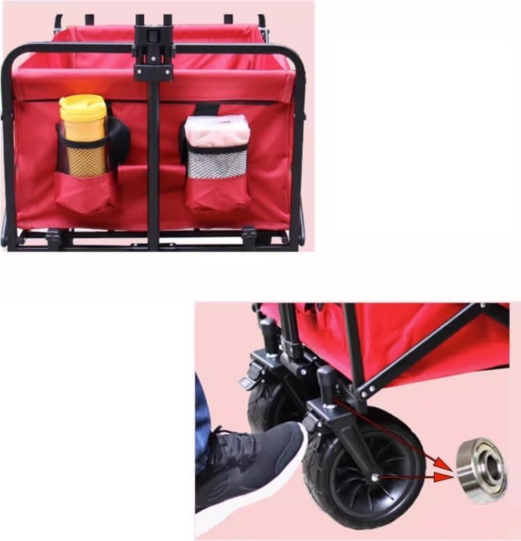 Collapsible Wagon Cart with Wheels Foldable Folding Wagons Carts Silen