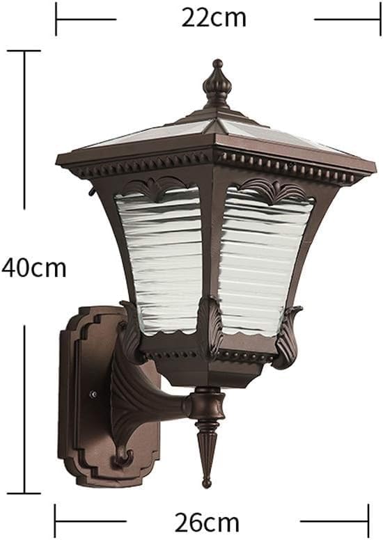 Kitchen Faucet Mount Lamp, Brown Solar Outdoor Waterproof Glass Lamps European Retro Industrial Aluminum Lights Door Villa Street Garden Community Lighting Wall Chandeli