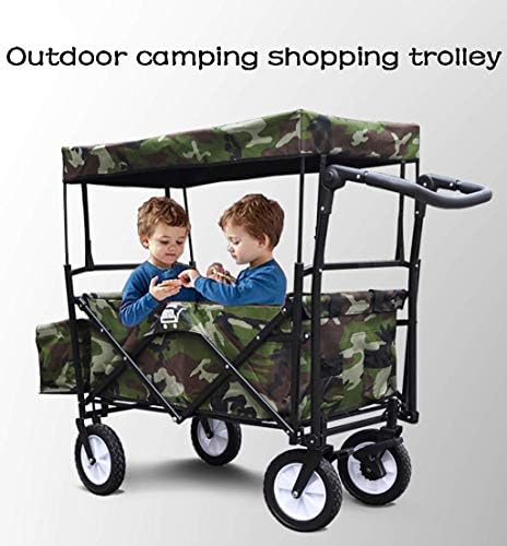Collapsible Wagon Cart with Wheels Foldable Folding Wagons Carts Silen