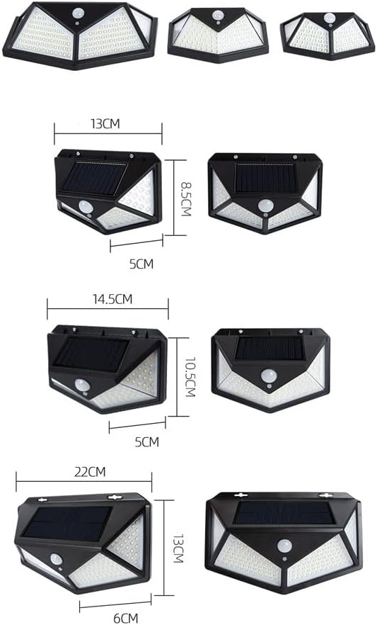 Solar Light Outdoor Garden Home Human Body Induction Street Four-Sided Wall(14.5cm)