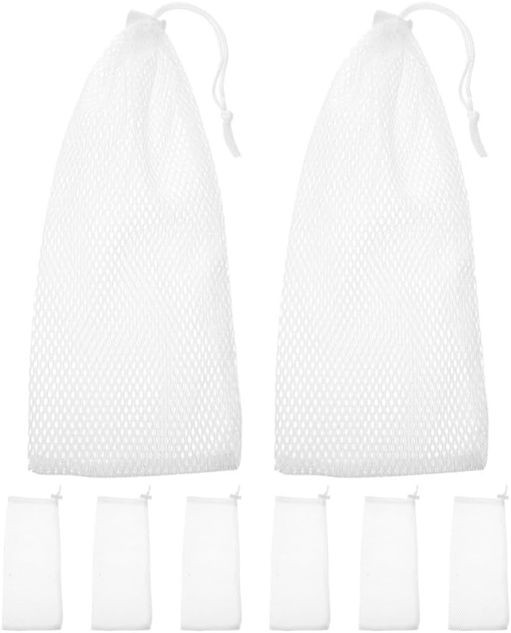Milisten Wild Bird Feeder Sock 8pcs Bird Sock Feeder Net Thistle s Food Finch for Wildlife(White)