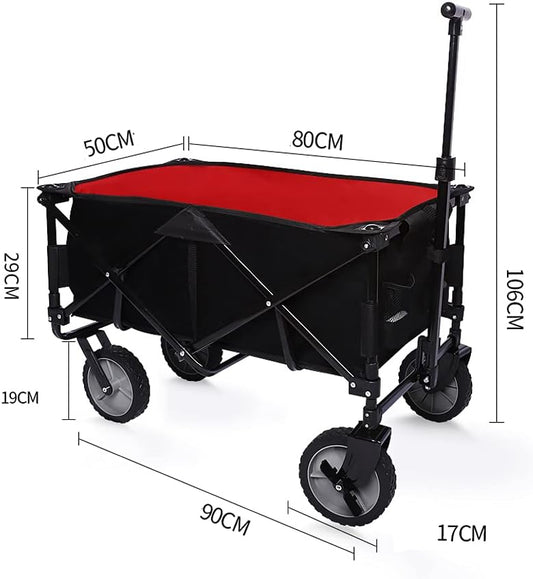 Foldiutility Wagon Cart,Foldioutdoor Utility Wagon Withiversal Wheels,