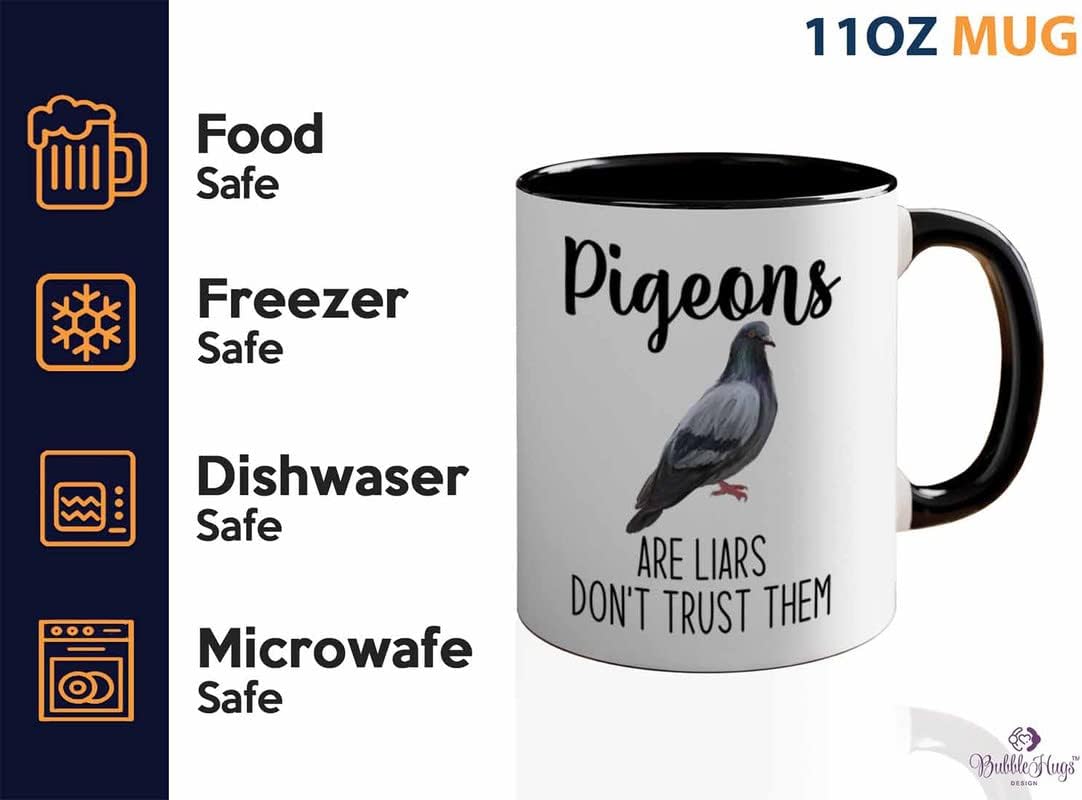 Bird Lover Two Tone Black Edition 11oz - Don't Trust pgeon - Hummingbi