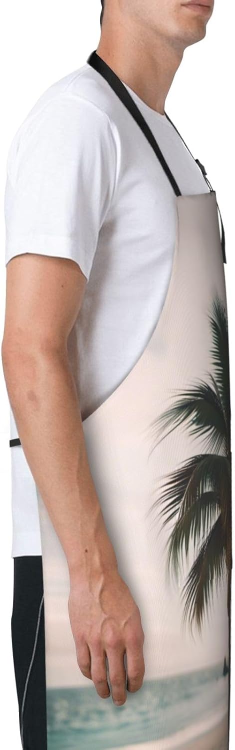 cartoon pigeon 2 print Waterproof chef's apron with pocket apron for kitchen cooking baking barbecue and gardening