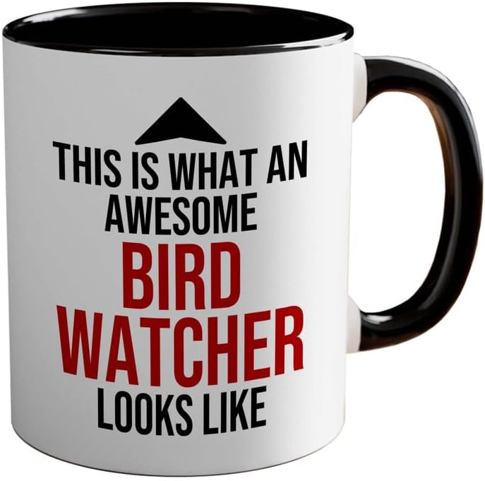 Bird Lover Two Tone Black Edition 11oz - Awsome Bird Watcher Looks Lik