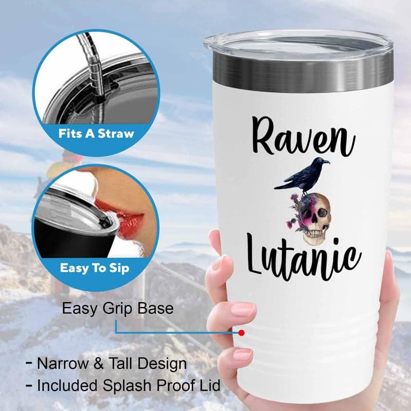 Bird Lover White Edition Viking Tumbler 20oz - Rven lutanic - Hummingb
