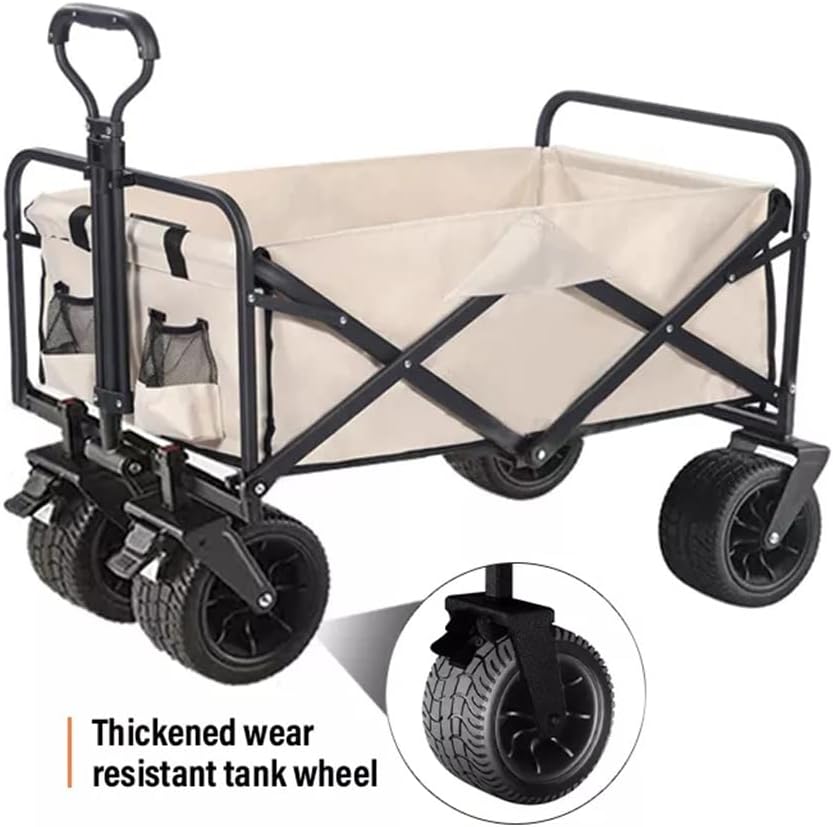 Folding Cart Portable Foldable 150L Large Capacity Multifunction Cart Outdoor Camping Table Light Wagon BBQ Trolley (Color : E, Size : 105 * 50 * 103cm) (E 105 * 50 * 103cm)