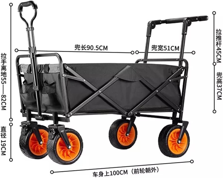 JSEIAJB Outdoor Camping Cart with Wheels Garden Carts Garden Supplies 