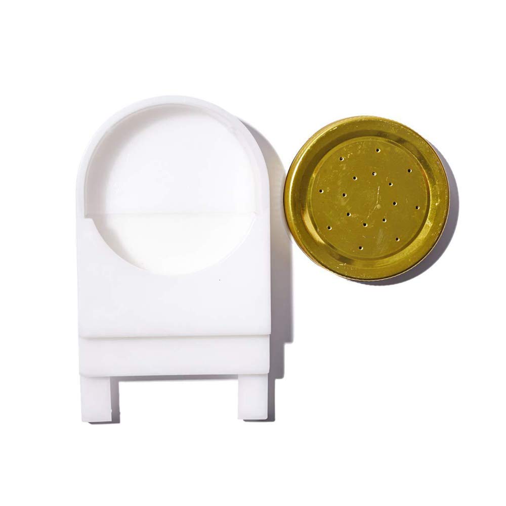 Bee hive Entrance Feeder, Bee Feeder for Beehives Includes Lids Fits Most Small Mouth Canning Feeder and Waterer(4 Pack)