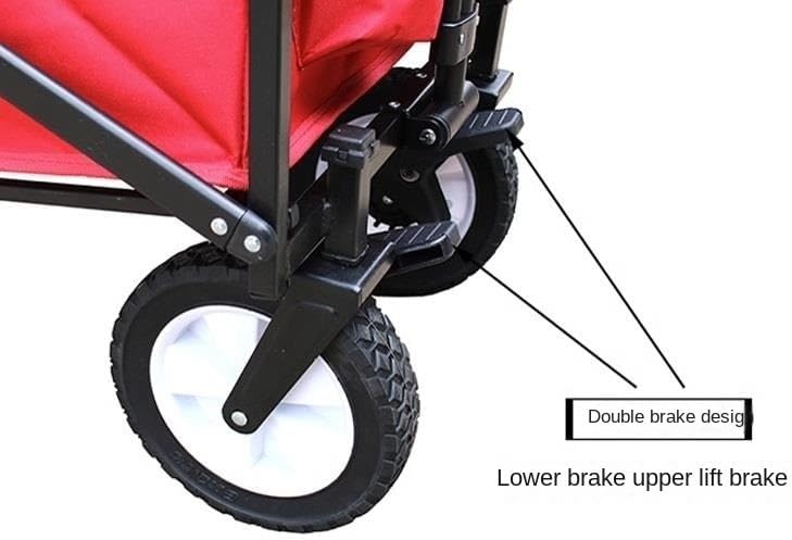 Folding Wagon Cart Beach Wagon Grocery Wagon Outdoor Folding Utility Wagon Heavy Duty Shopping Cart Garden Truck Adjustable Handle Folding Camping Wagon Wagon Garden Wago