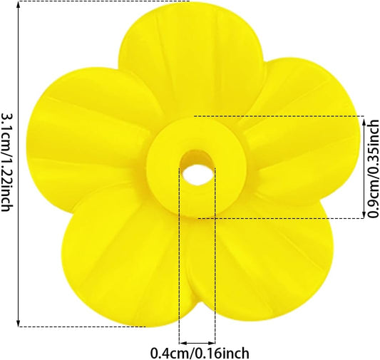 36 Pcs Hummingbird Feeder Replacement Ports – Red, White, Yellow Petal-Shaped Feeding Flowers, Replacement Parts for Hanging Feeders,Ideal for Bird Feeders and Birdhouses (Yellow+Red+White)