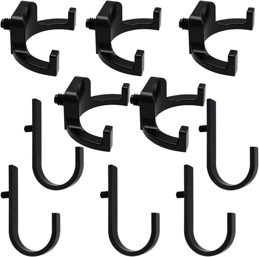G GENLEAS 10pcs Storage Shed Hooks J and U Shaped Tool Hooks for Suncast/Craftsman Shed, Premium Plastic Garden and Garage Storage Shed Accessories(5J&5U)
