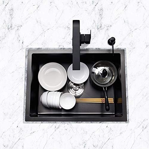 Black Sink Or Above Counter Kitchen Sink Vegetable Washing Basin Stain