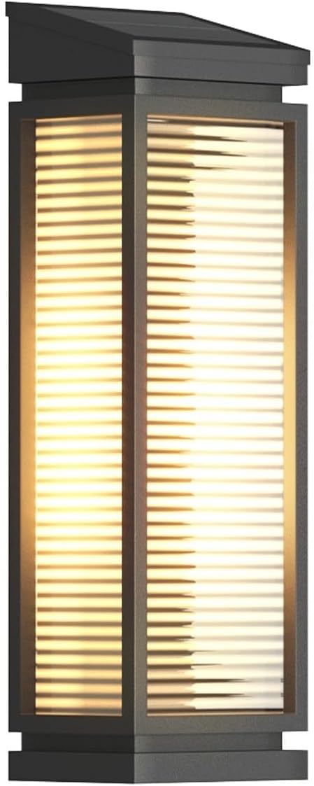 Large Solar Outdoor Wall Light, Solar Wall Sconce, Solar Wall Lamp Glass Shade Waterproof Stainless Steel Exterior Wall Lantern Wall Mounted Lighting for Villa Porch Garden Yard Cottage