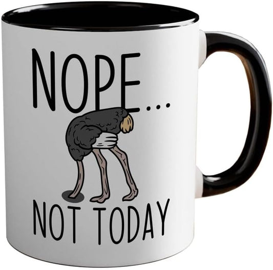 Bird Lover Two Tone Black Edition 11oz - Nope not Today - Hummingbird 