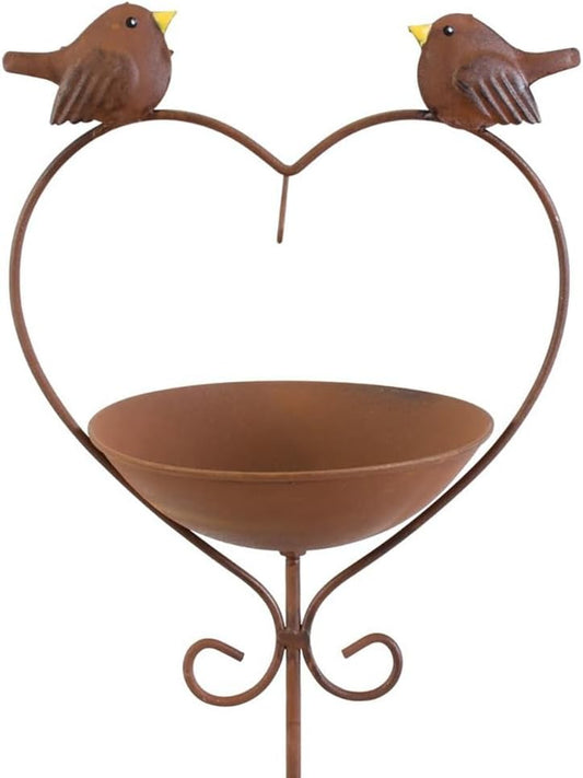 Bird Feeder Metal Outdoor Bird Bath Standing Bird Feeder for Outside
