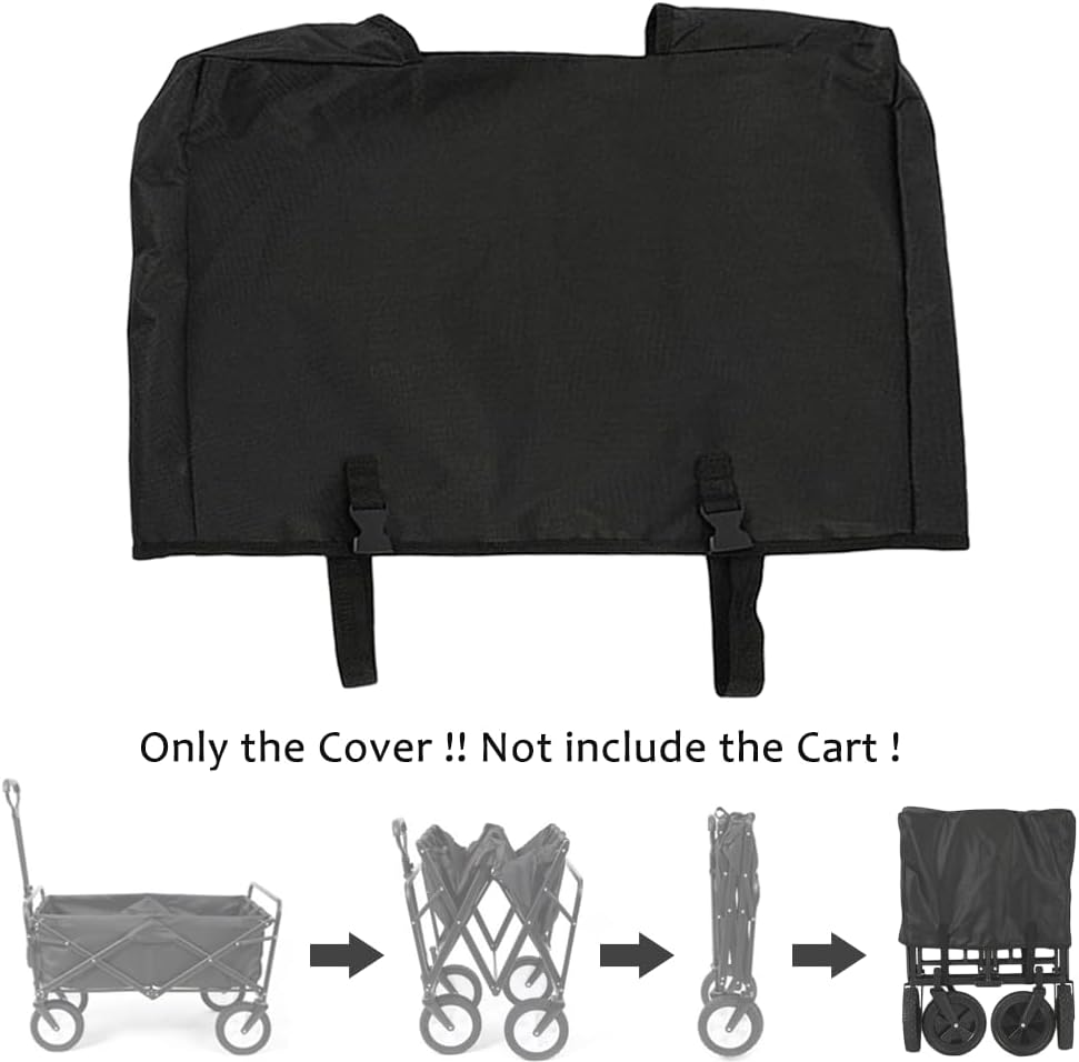Folding Wagon Cover Fit for Outdoor & Garden Cart Dustproof Accessories, 600D Heavy Duty, 22"x17"