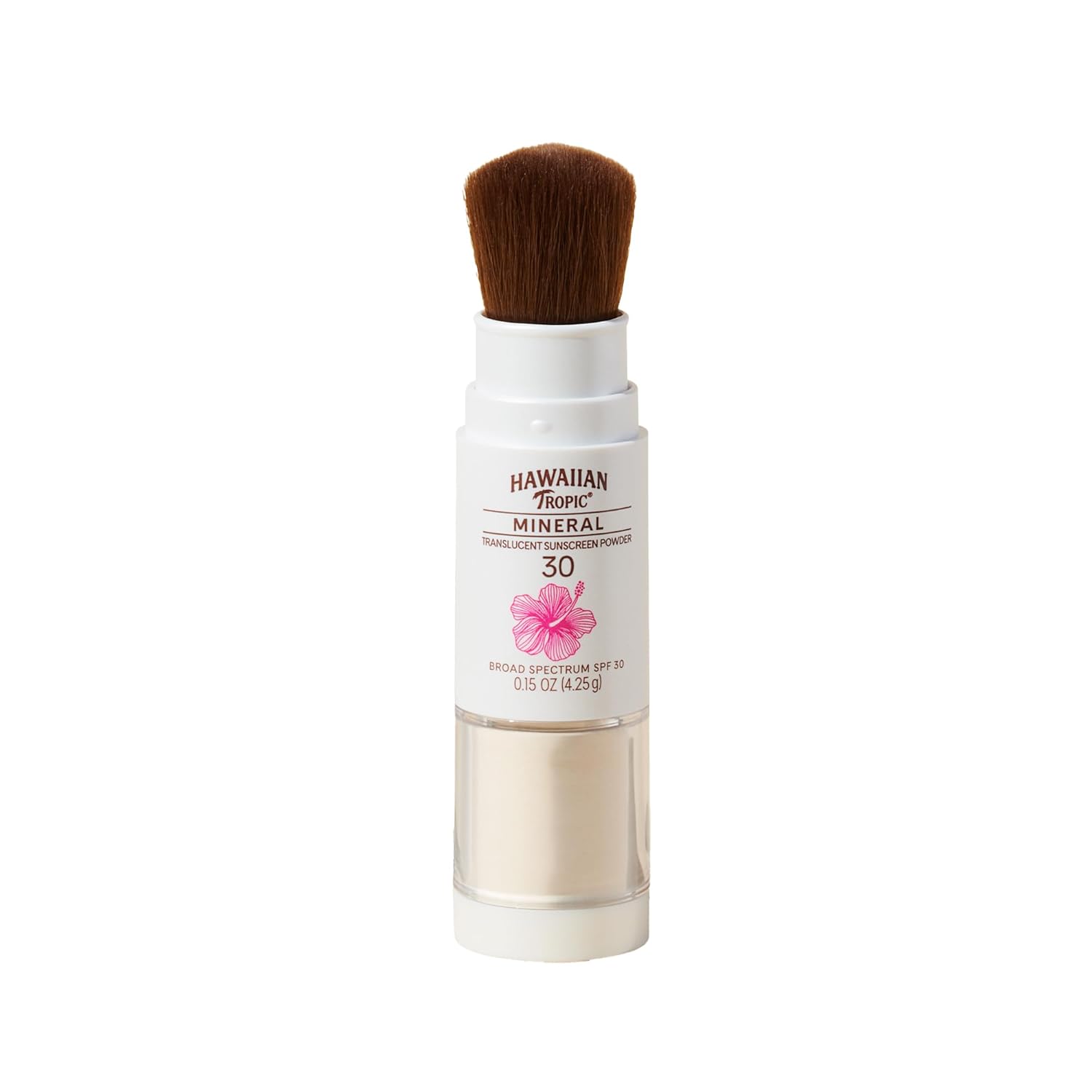 Hawaiian Tropic Mineral Powder Sunscreen Brush SPF 30 | Beach Essentia