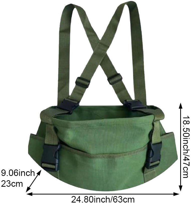Fruit Picking Bag Harvest Apron for Garden Adjustable Vegetable Picking Bag Harvest Pouch Canvas Gathering Tote Bag