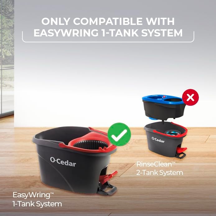 O-Cedar EasyWring 스핀 대걸레 헤드 리필 (2팩)