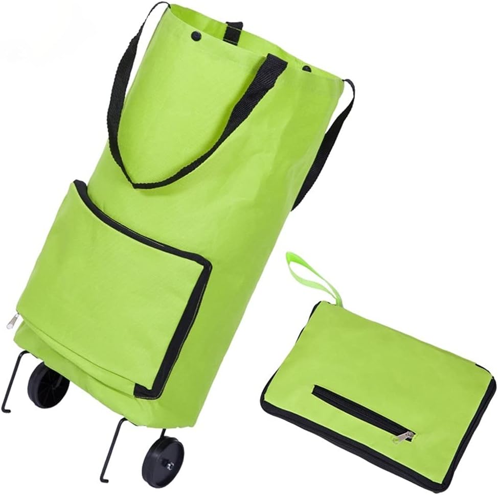 JSEIAJB Folding Shopping Bag Shopping Buy Food Trolley Bag on Wheels Bag Buy Vegetables Shopping Organizer(Blue)