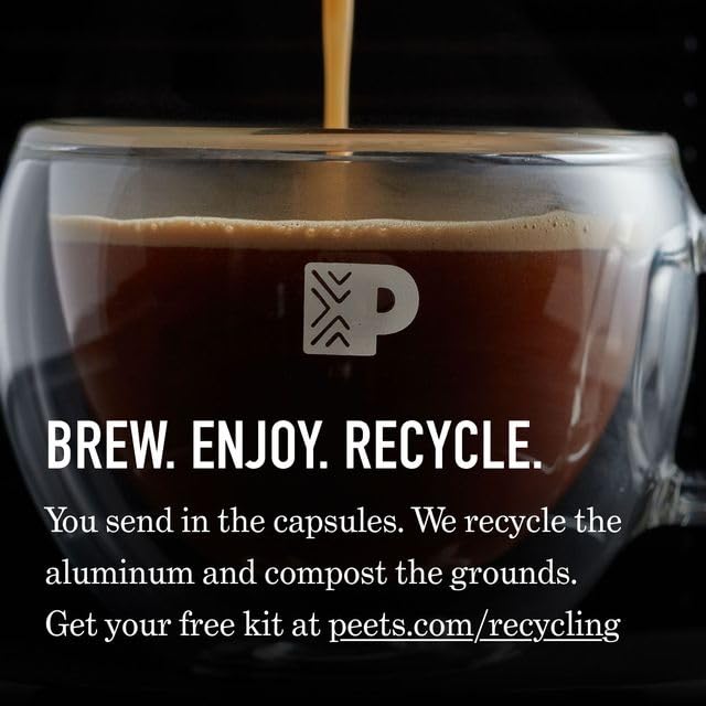 Peet's Coffee, Medium Roast Decaf Espresso Capsules, Compatible with N
