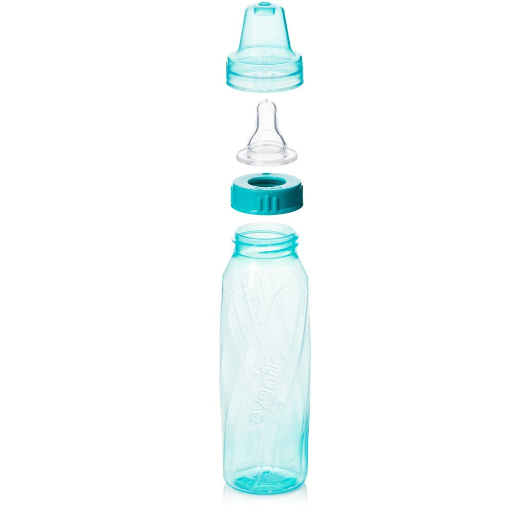 Evenflo Feeding Classic Tinted Plastic Standard Neck Bottles for Baby,