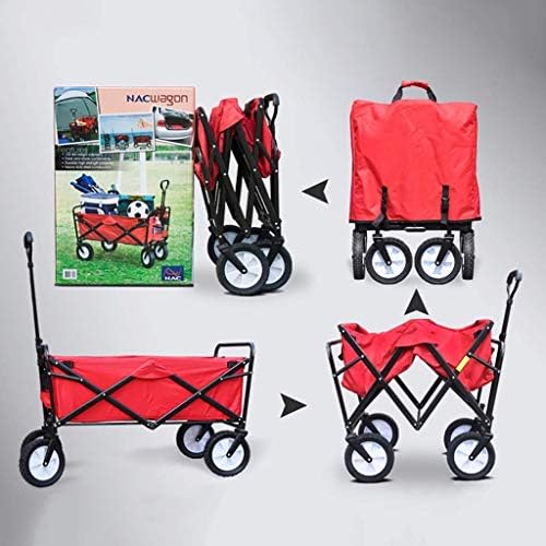 Collapsible Wagon Cart with Wheels Foldable Folding Wagons Carts Silen