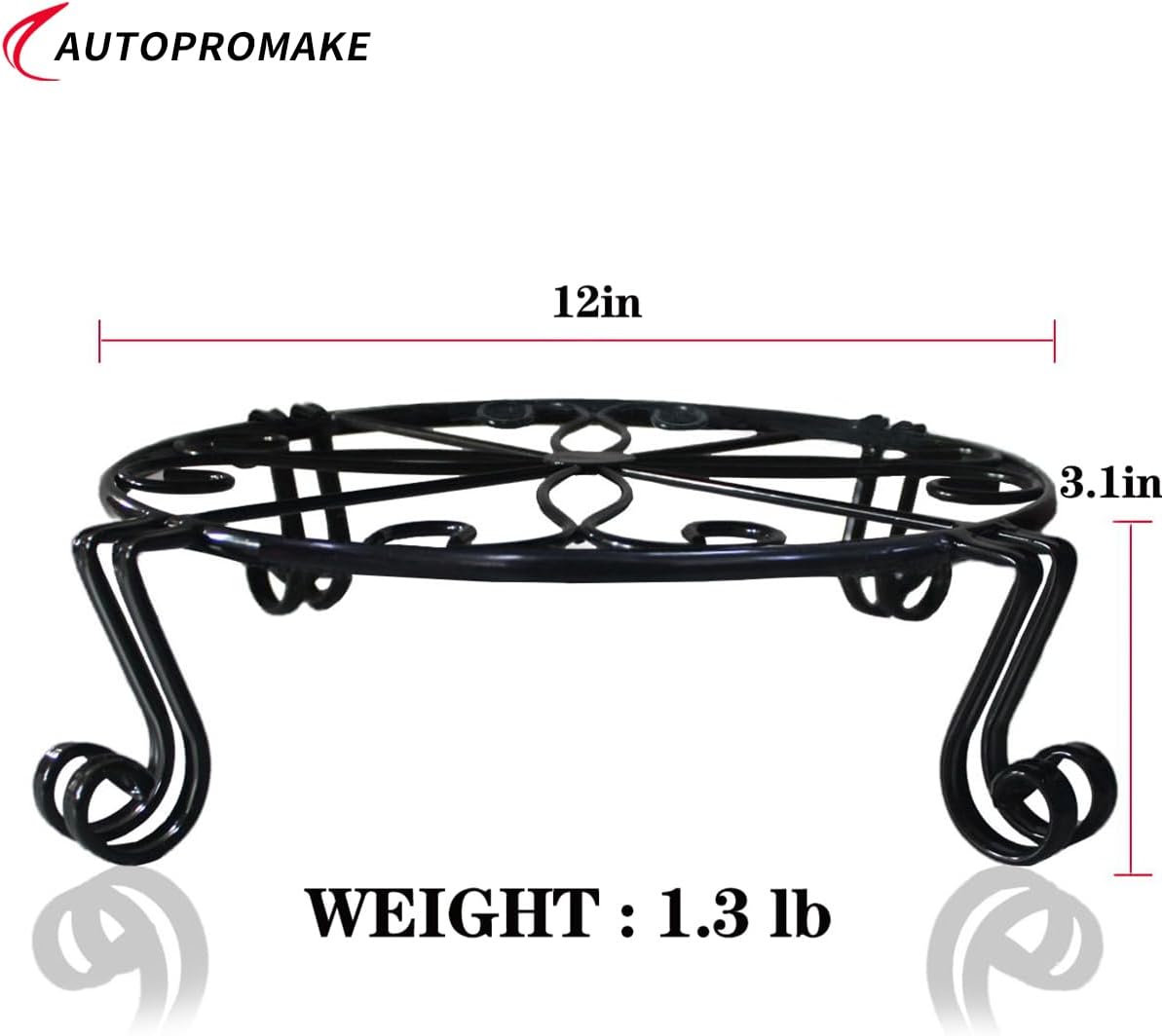 Black Plant Stand for Flower Pot Heavy Duty Potted Holder Indoor Outdo