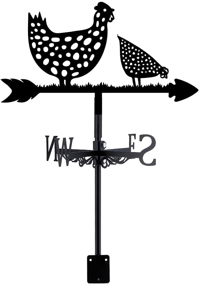 SUPERDANT Rooster Weathervane Hen Chicken Weather Vane for Yard Animal
