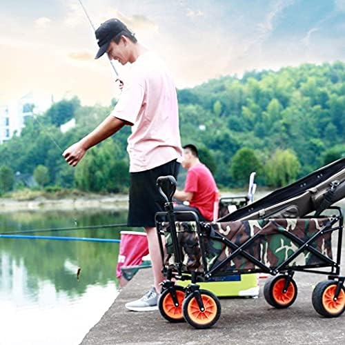Folding Trolley Cart Garden Carts Outdoor Carts Wagon Beach Cart Folding Wagon Outdoor Four-Wheel Folding Portable Camping Camp Car All Terrain Wagon Wagons (Multicolor Colored)