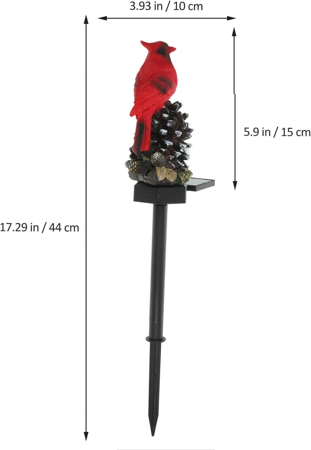 Cardinal Solar Powered Christmas Stake Lights, Solar Light Garden Stake Garden Yard Lawn Christmas Decorations Lights Pathway Stake Lights