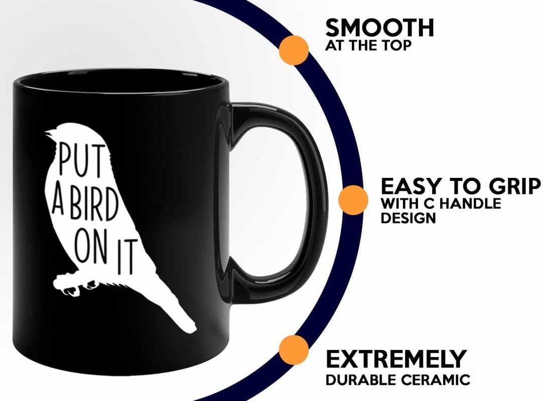 Bird Lover Coffee Mug 11oz Black - Put a bird on it - Hummingbird Nest