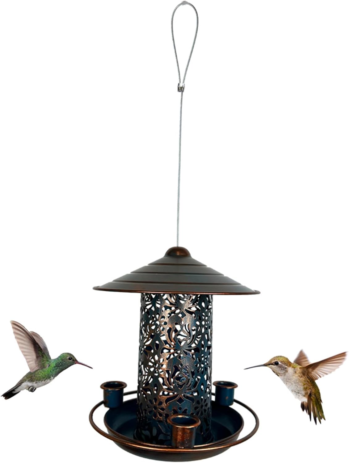 Bird Feeders Outside Hanging Platform Large Capacity Bird Feeding Tray Garden Birdwatching House