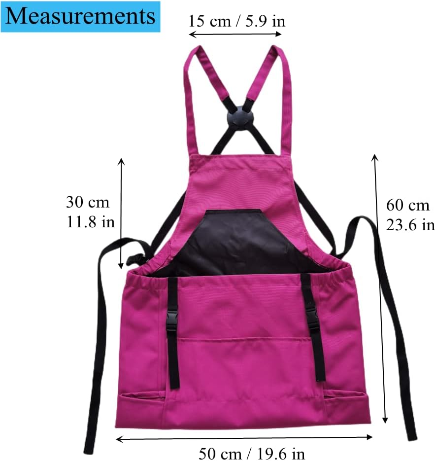 Taoke Waterproof Oxford Gardening Apron with Pockets, with Adjustable Strap and Pocket for Harvesting, Gift for Women/Men