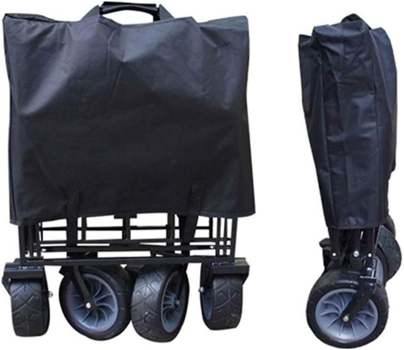 Wagon Collapsible Foldable Trolley Cart with Removable Canopy,for Outdoor Camping Gardening Shopping Beach Sporting Events(A)(D)/D