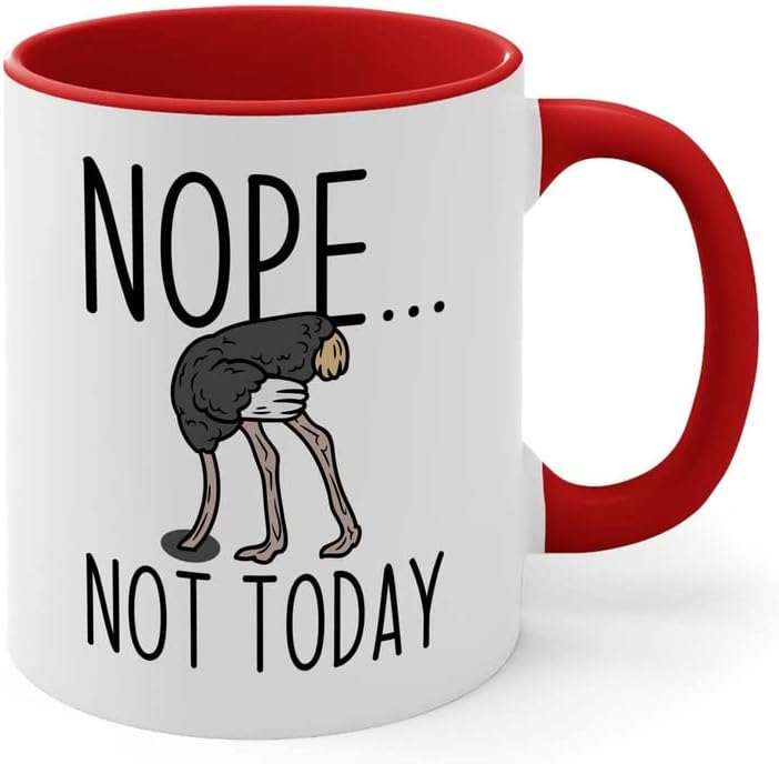 Bird Lover Two Tone Red Edition 11oz - Nope not Today - Hummingbird Ne