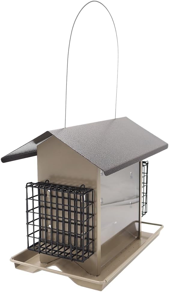 Zenport Z38073 Large Hopper Bird Feeder, 6-Quart Seed Capacity