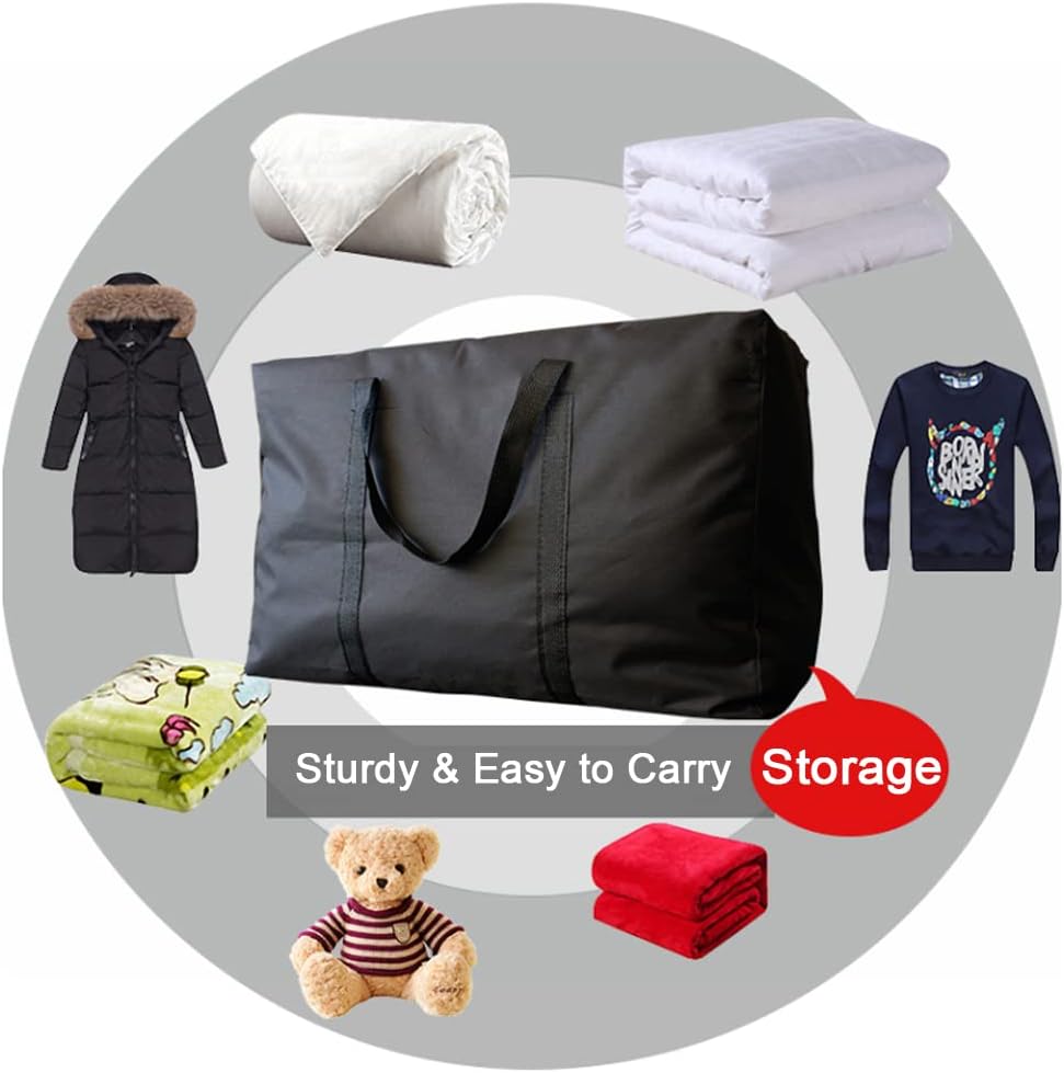 Extra Large Moving Bags with Strong Zippers & Carrying Handles, Storag