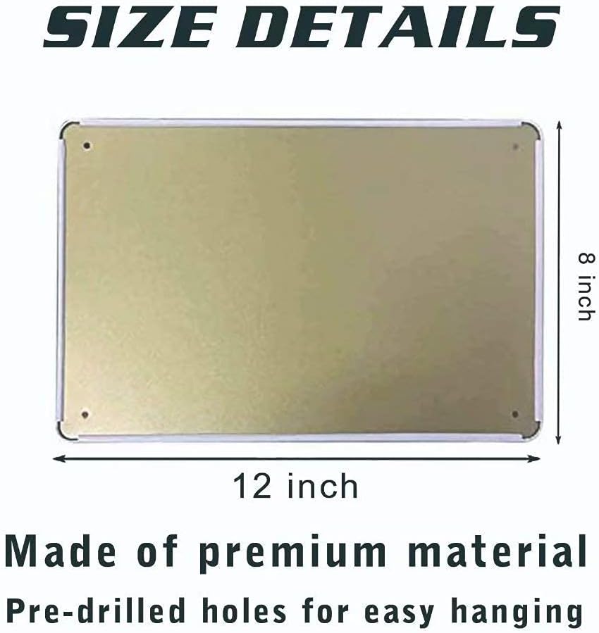 AAROENLYS Retro Tin Sign Warning Do Not Touch My Tools Metal Sign Wall