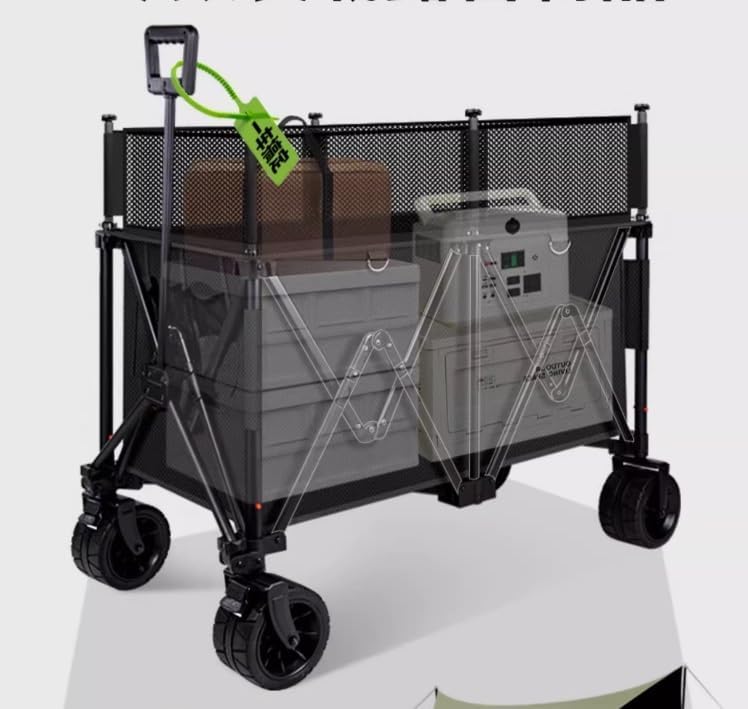 Collapsible Wagon Cart with Wheels Foldable Folding Wagons Carts Silen